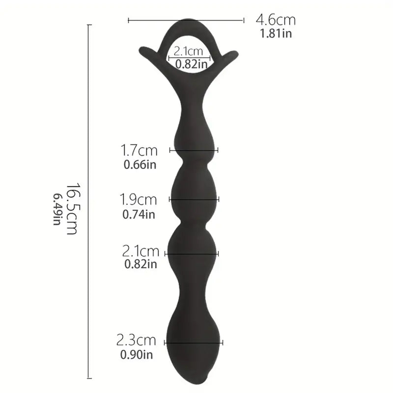 Silicone Butt Plug Anal Training G Spot Stimulator With Safe Pull Ring