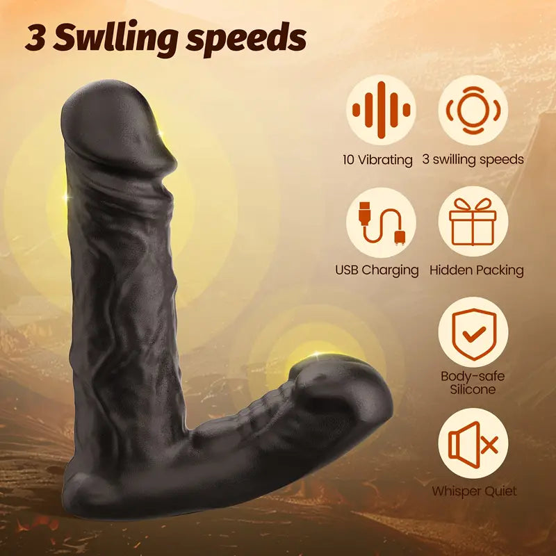 3 Extensions 10 Vibration Modes Heated Butt Plug Sex Toy Massager