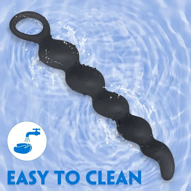 Soft Silicone Women Men Anal Toy Prostate Massager Butt Plug Anal Beads