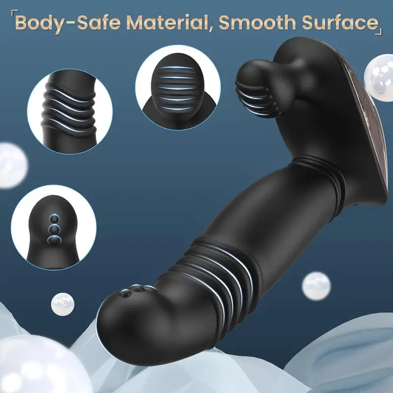 Vibrating Anal Vibrator 9 Thrusting & 9 Vibration 3 Motors Anal Butt Plug