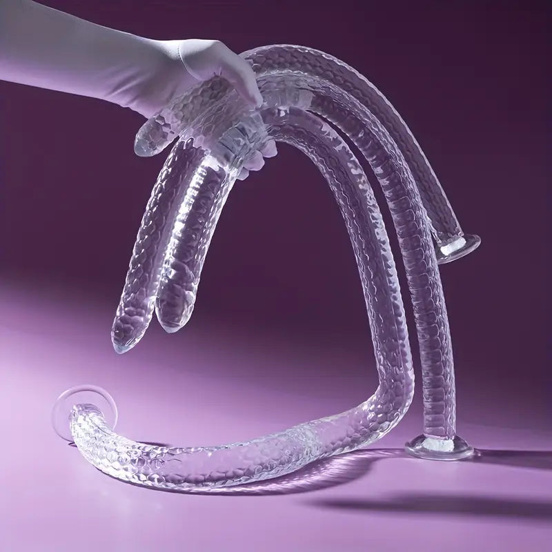 17.7in 29.52in 39.37in Dragon Whip Anal Stump Long Snake Scales Hip Dildo