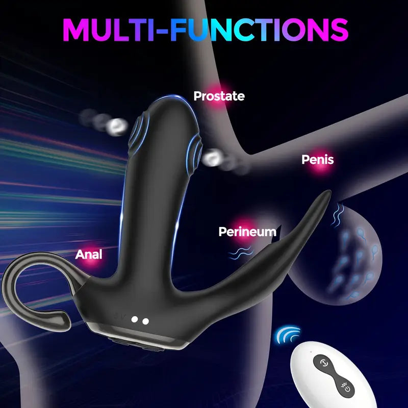 Wiggle Prostate Massager Silica Gel Anal Vibrator Dual Vibrating Butt Plug