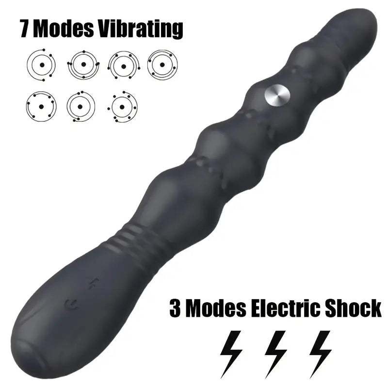 Three Vibration Motors Strong Earthquake Rechargeable Anal Plug Vibrator