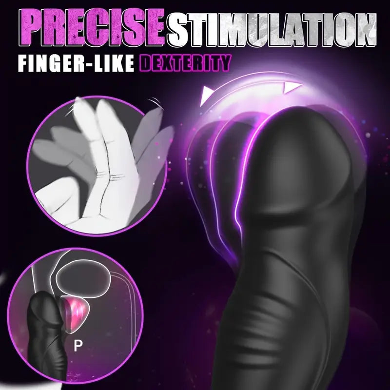 Swinging Anal Vibrator Prostate Massager With Penis Ring 9 Swing Thrusts