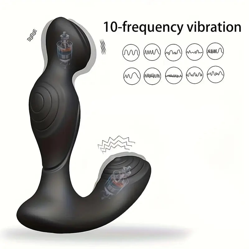 Male Prostate Vibrator 3-in-1 Remote Anal Vibrator With 10 Vibration Modes