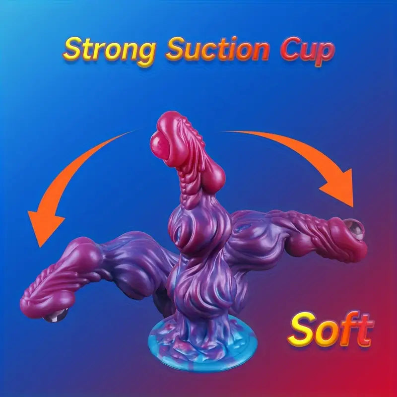 10.24in Alien Design Realistic Silicone Knot Dildo Huge Fantasy Monster