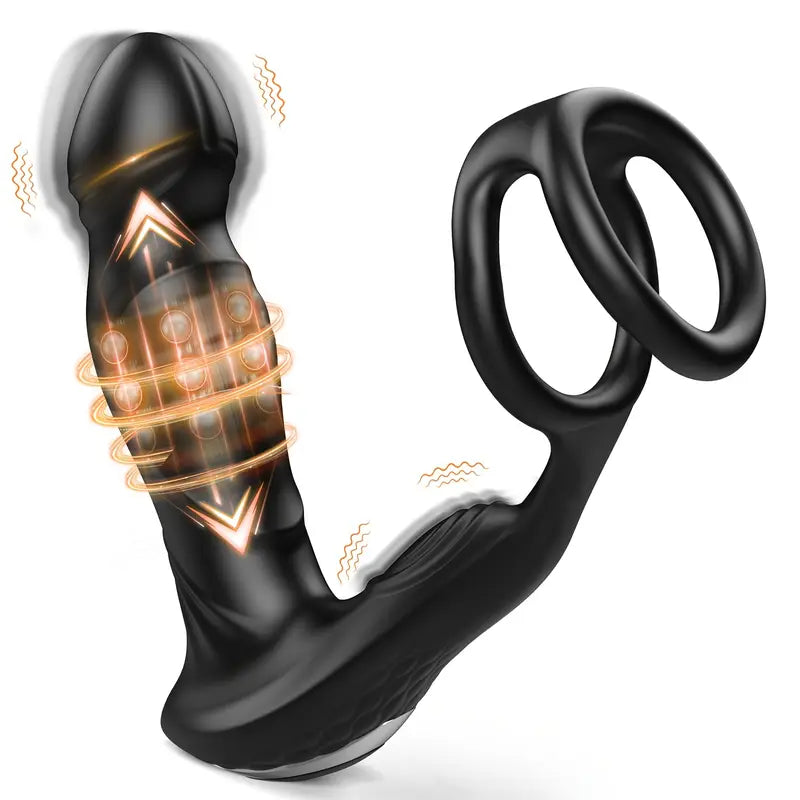 Wiggling Vibrator Anal Sex Toy Swing Thrusting Male Vibrator With Cock