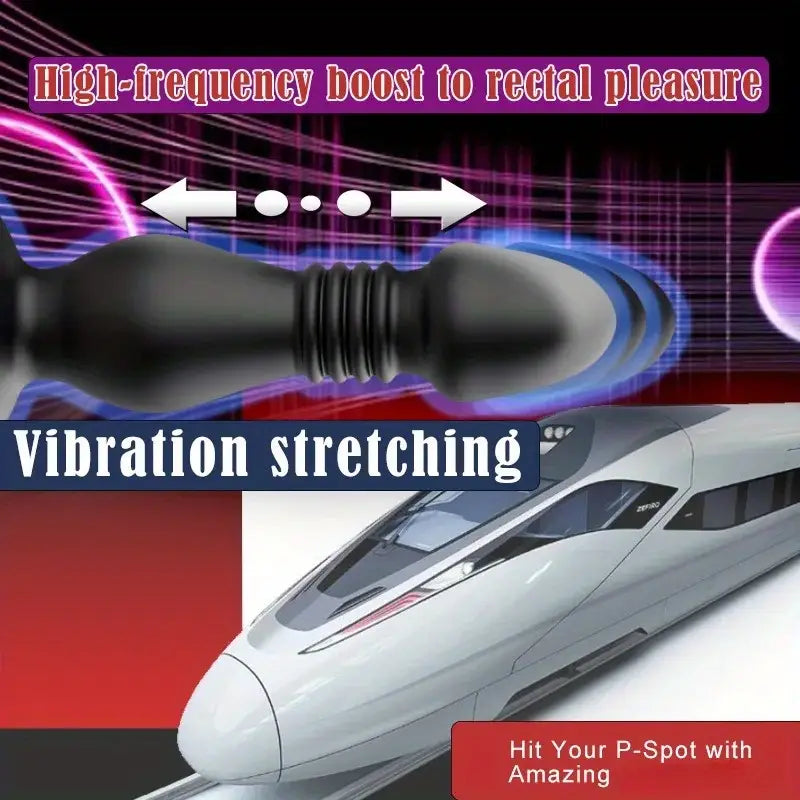 Telescopic Vibrating Butt Plug Anal Vibrator For Women Ass Anal Dildo