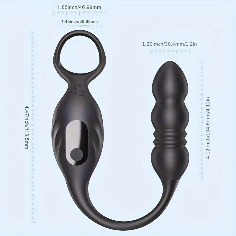 Thrusting Anal Vibrator Prostate Massager Vibrating Cock Ring Butt Plu Thrusting Anal Vibrator Prostate Massager Vibrating Cock Ring Butt Plu