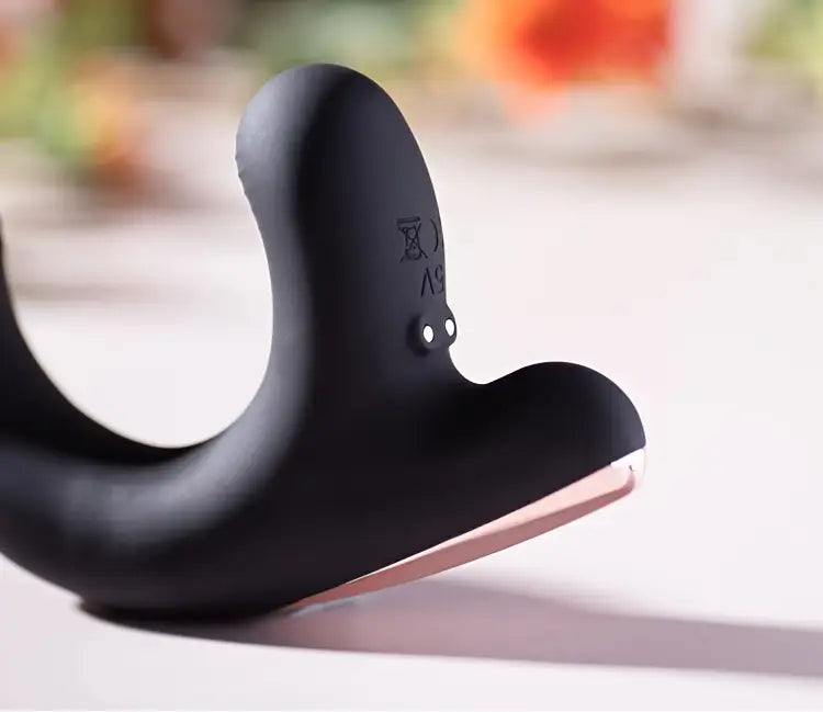 Ring-like Scrotum Holder Rocky With 9 Energetic Vibrating P-spot Butt Plug