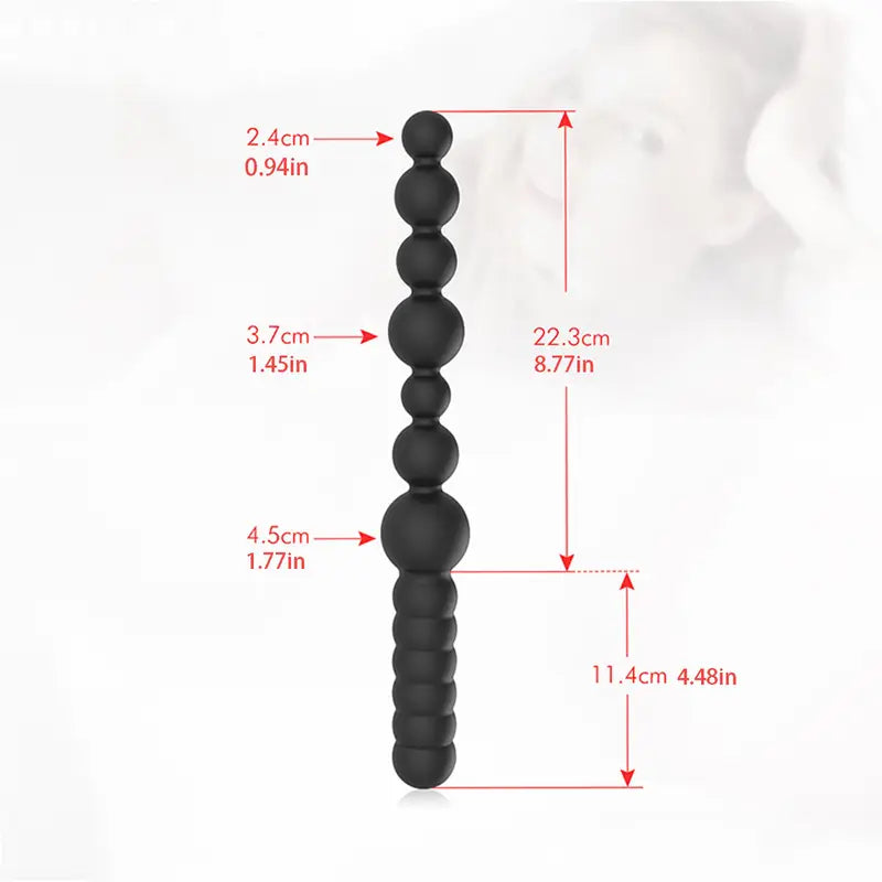 SM Training Anal Plug Double-Ended G-spot Prostate Massager Beaded