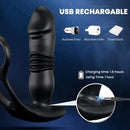 3 Thrusting Speeds 12 Vibration Modes Anal Butt Plug Dildo Massager