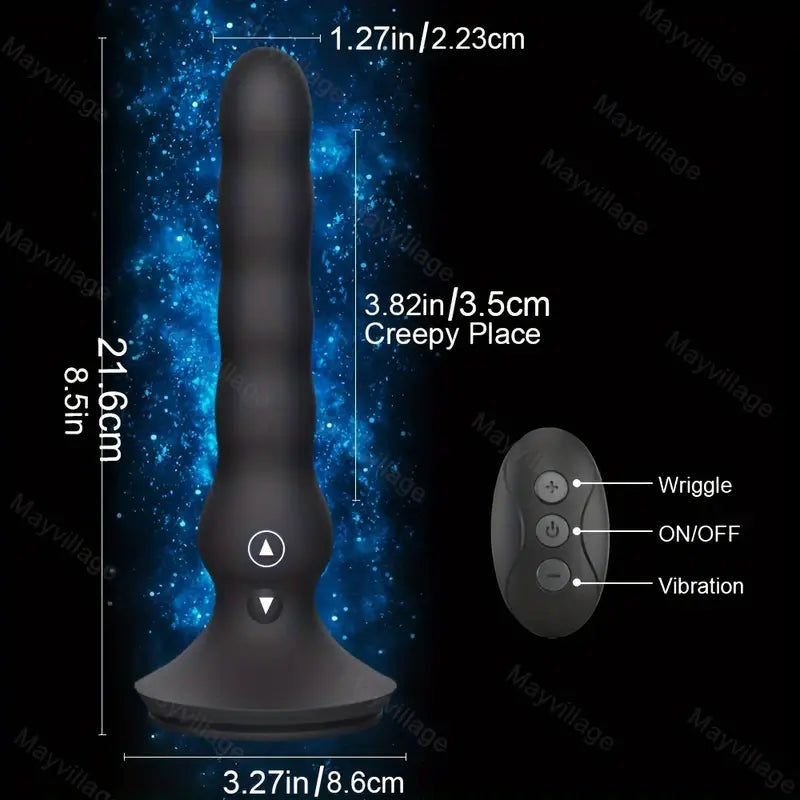 10 Vibrating 4 Wave Modes Butt Plug Vagina Massager G Spot Stimulator