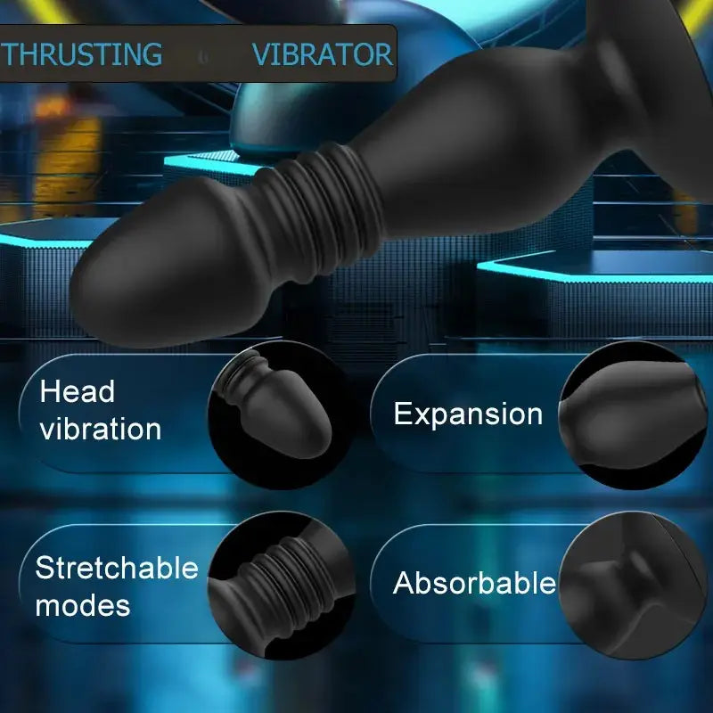 Telescopic Vibrating Butt Plug Anal Vibrator For Women Ass Anal Dildo