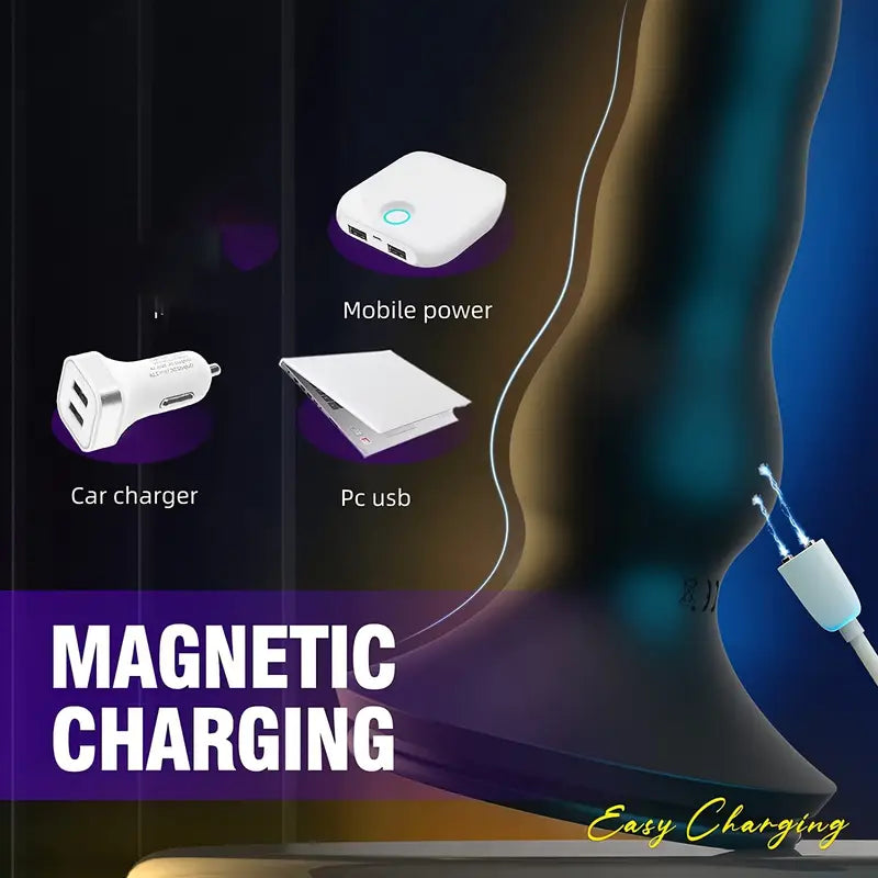 10 Vibrating 4 Wave Modes Butt Plug Vagina Massager G Spot Stimulator