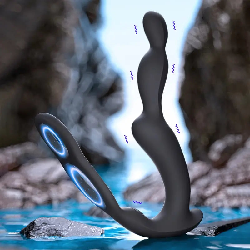 Locking Vibrating Massager Anal Protector Vibrating Retractable Anal Plug