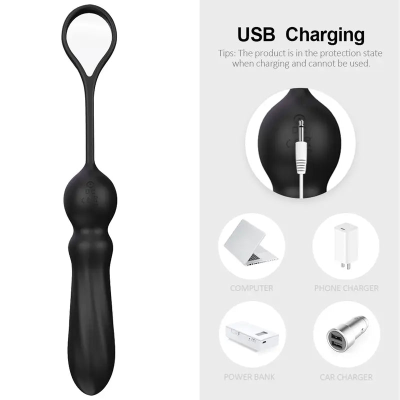 Vibrating Anal Beads Anal Dildo Vibrator Silicone Butt Plug Vibration Modes