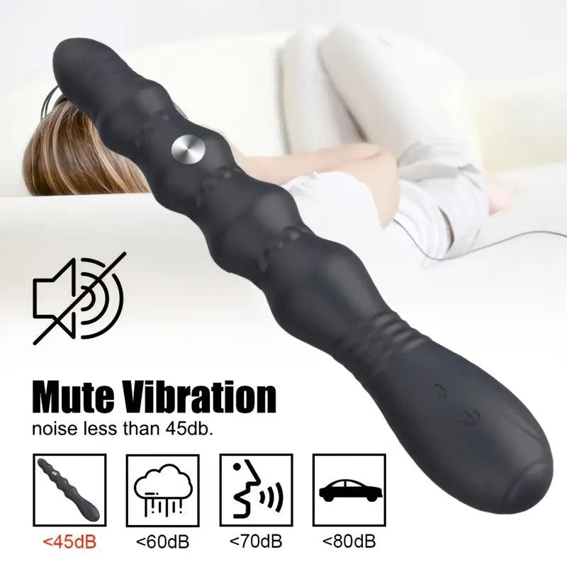 Three Vibration Motors Strong Earthquake Rechargeable Anal Plug Vibrator