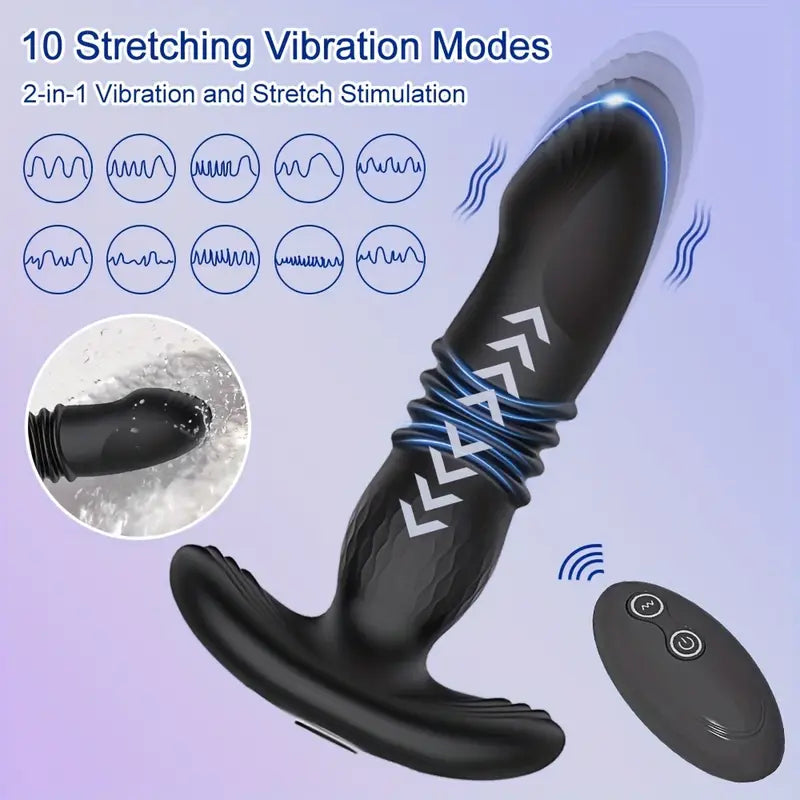 10 Thrusting & Vibrating Modes Thrusting Vibrator Anal Vibrator Butt Plug