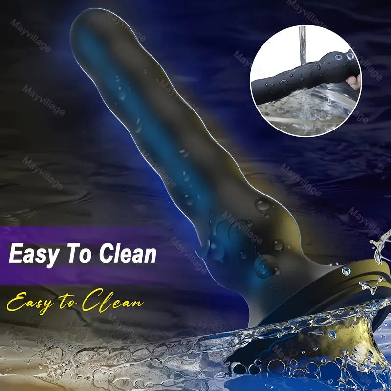 10 Vibrating 4 Wave Modes Butt Plug Vagina Massager G Spot Stimulator