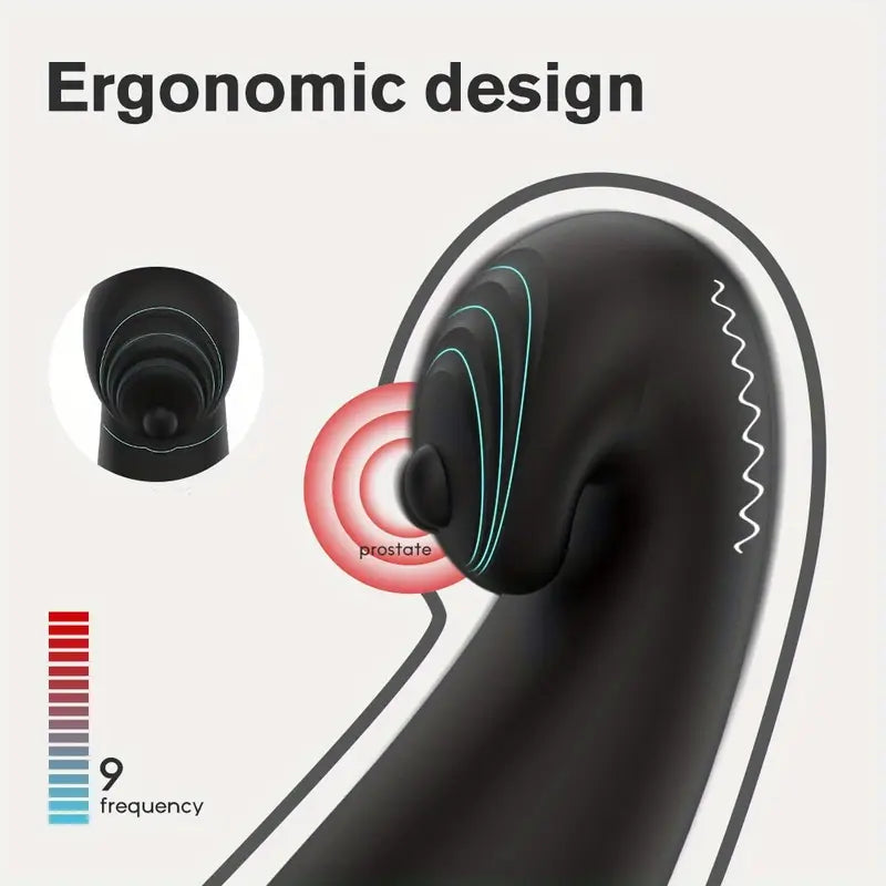 Male Massager Cock Ring Dual Motors Vibrator With 9 Vibrating Cock Ring