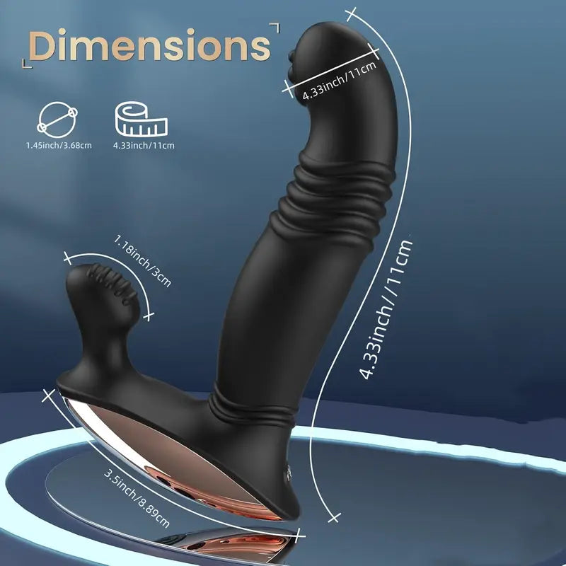 Vibrating Anal Vibrator 9 Thrusting & 9 Vibration 3 Motors Anal Butt Plug