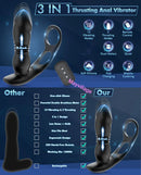 3 Thrusting Speeds 12 Vibration Modes Anal Butt Plug Dildo Massager