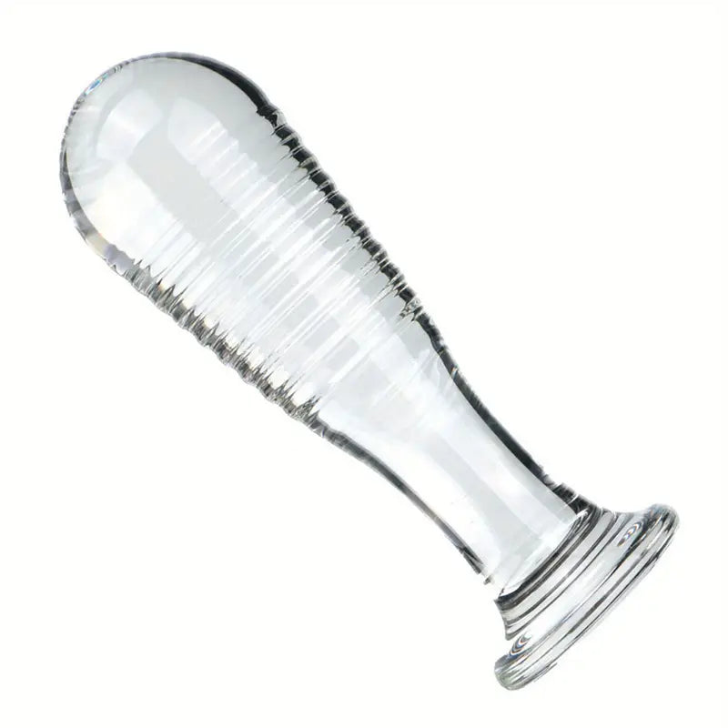 Glass Threaded Anal Plug Adult G-spot Pleasure Butt Plug Couple Toy