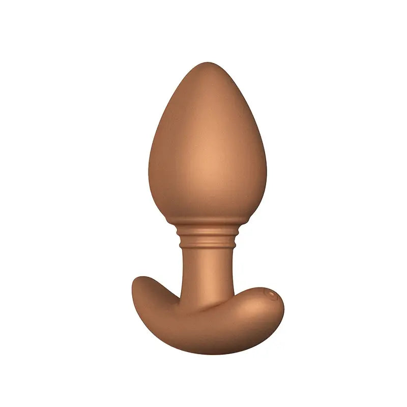 Golden Silicone Vibrating Butt Plug Rechargeable Prostate Massager