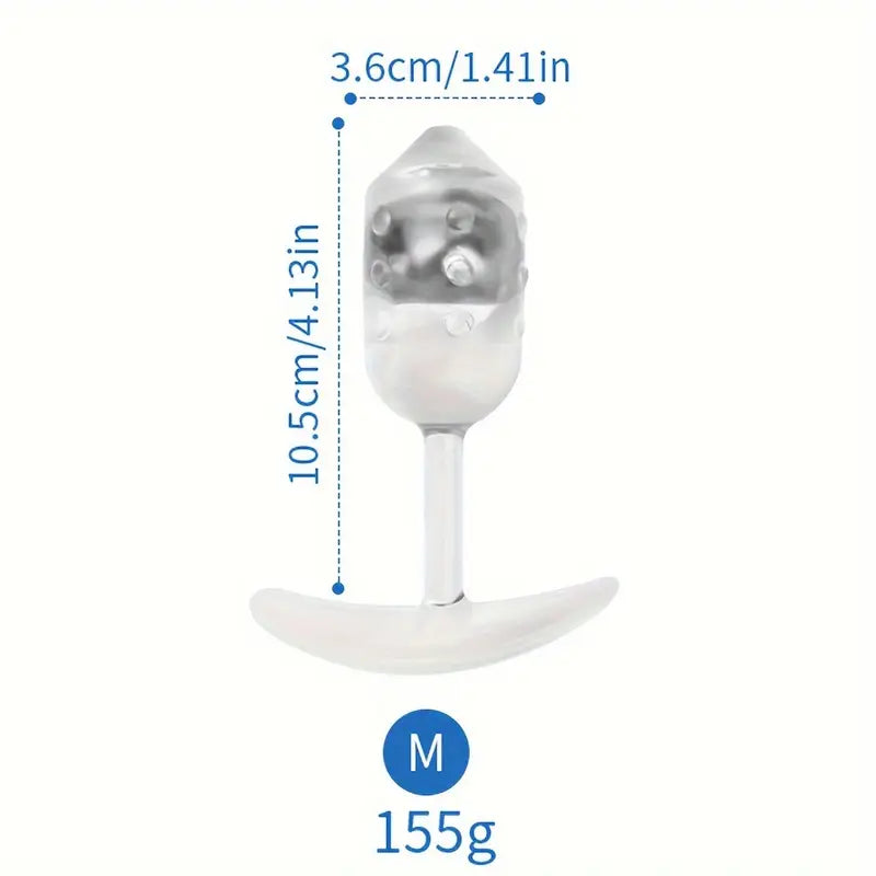 Transparent Gravity Anal Plug Toy For Stimulation Massager Pleasure