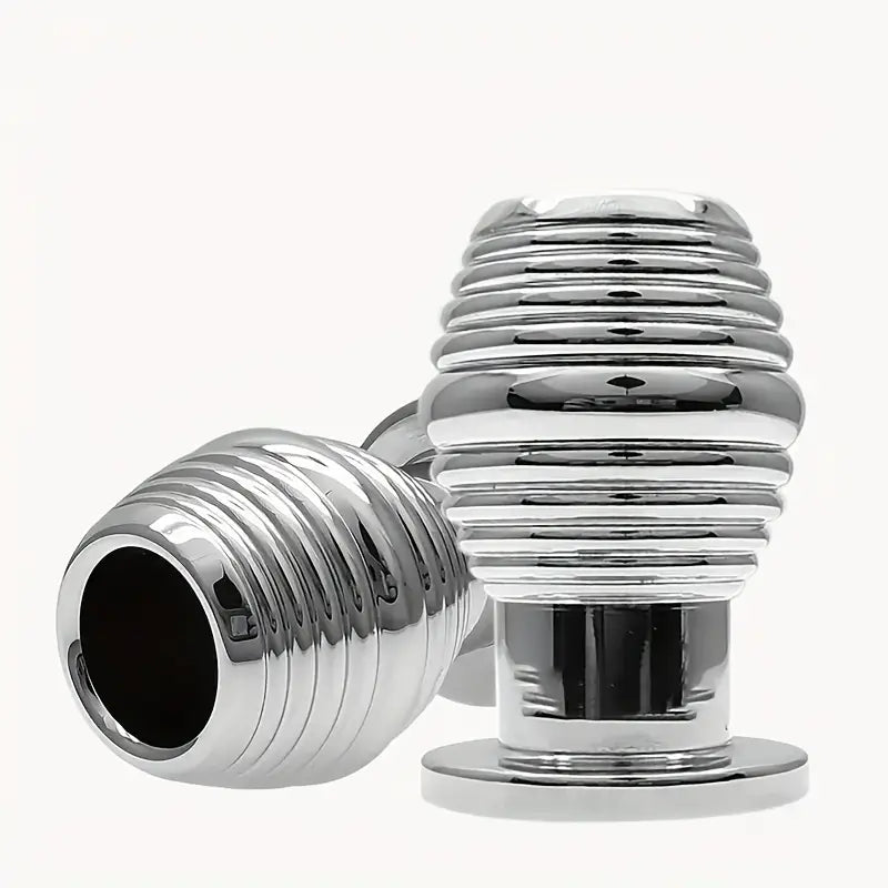 SM Metal Anal Plug Enema Vaginal Flush Hollow Anal Dilation Sex Toy