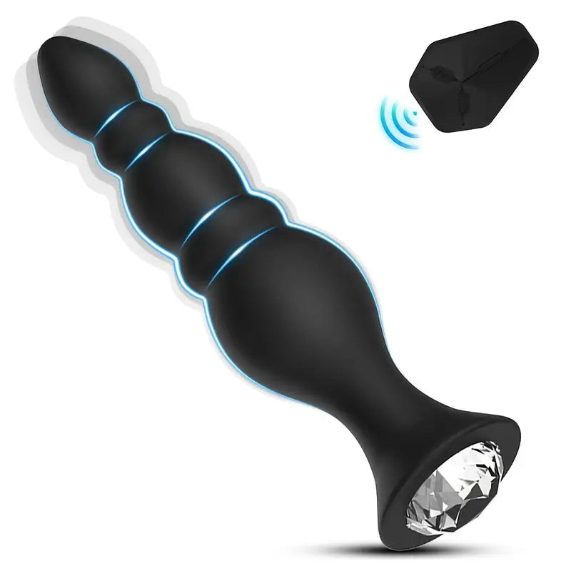 Remote Controlled Butt Plug G-spot Vibrator Bead Strap Prostate Massager