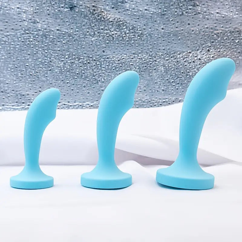 Silicone Anal Dildo Trainer Tool With Diamond Prostate Butt Plug Toy