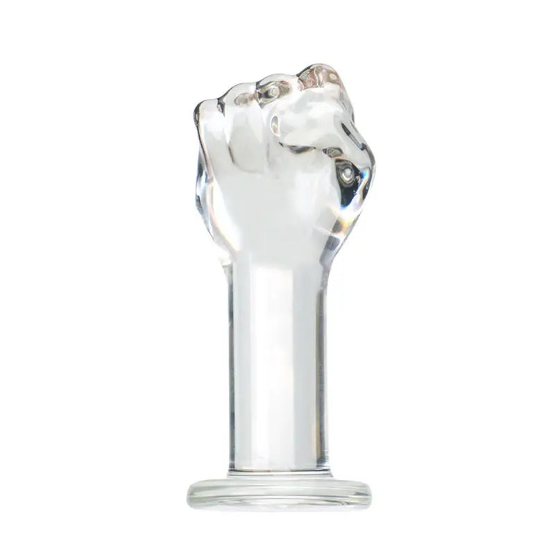 Clear Glass Anal Toy Fist-shaped Anal Plug Adult Toy For Women Couples