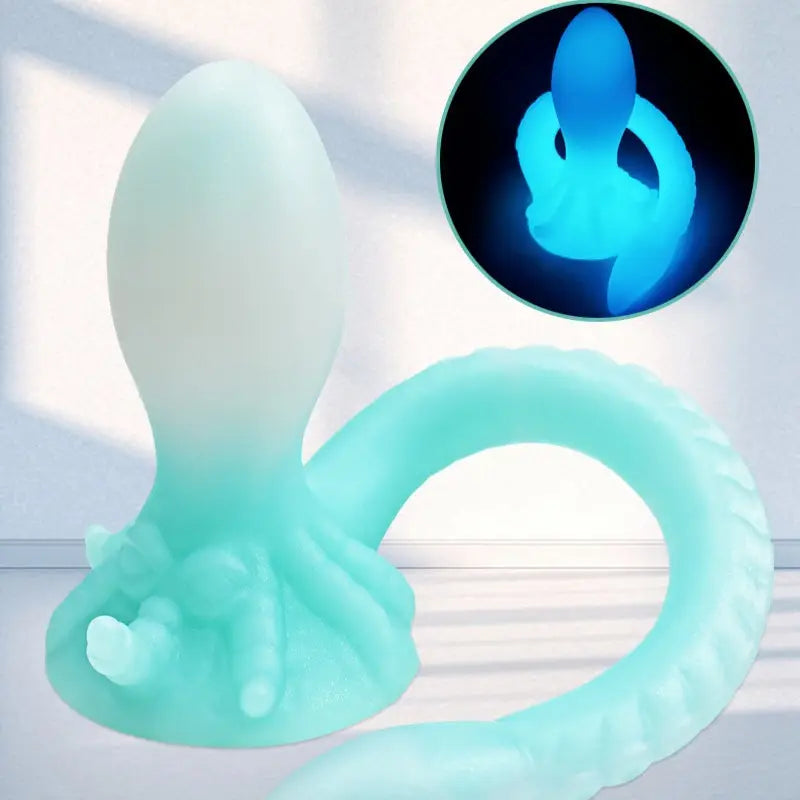 Octopus Anal Plug Extra Long Tentacle Double Head Glowing Sex Toy