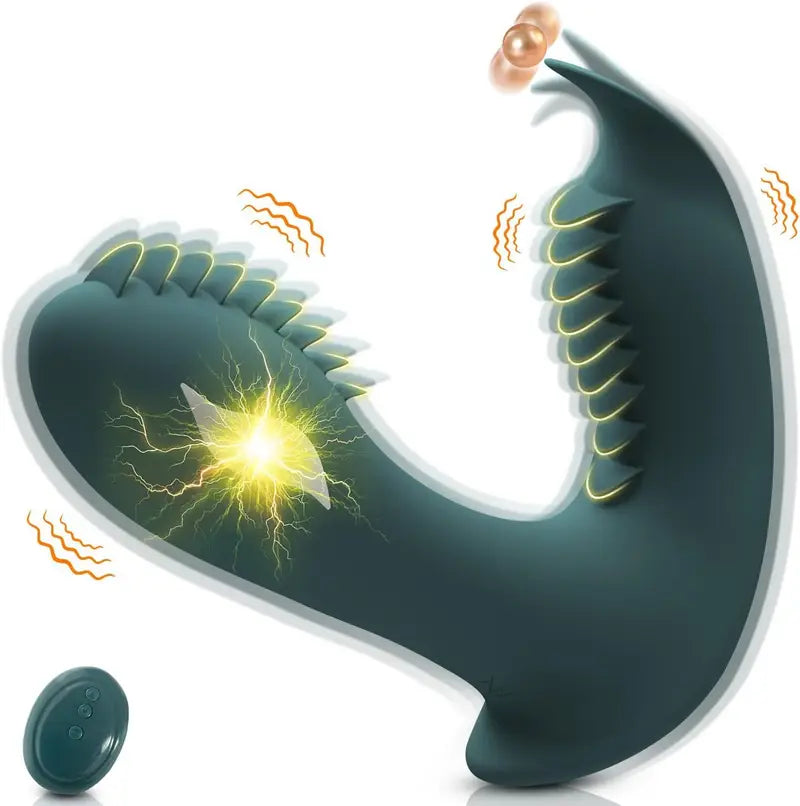 7 Electric Shock & 7 Vibration Modes Anal Plug G Spot Dildo Vibrator