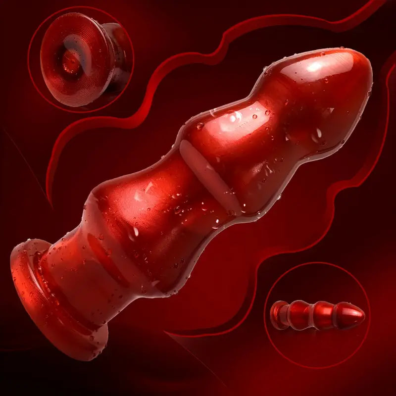 8.6 Inch Thick Anal Silicone Butt Plug Anal Dilator Beads With Suction Cup