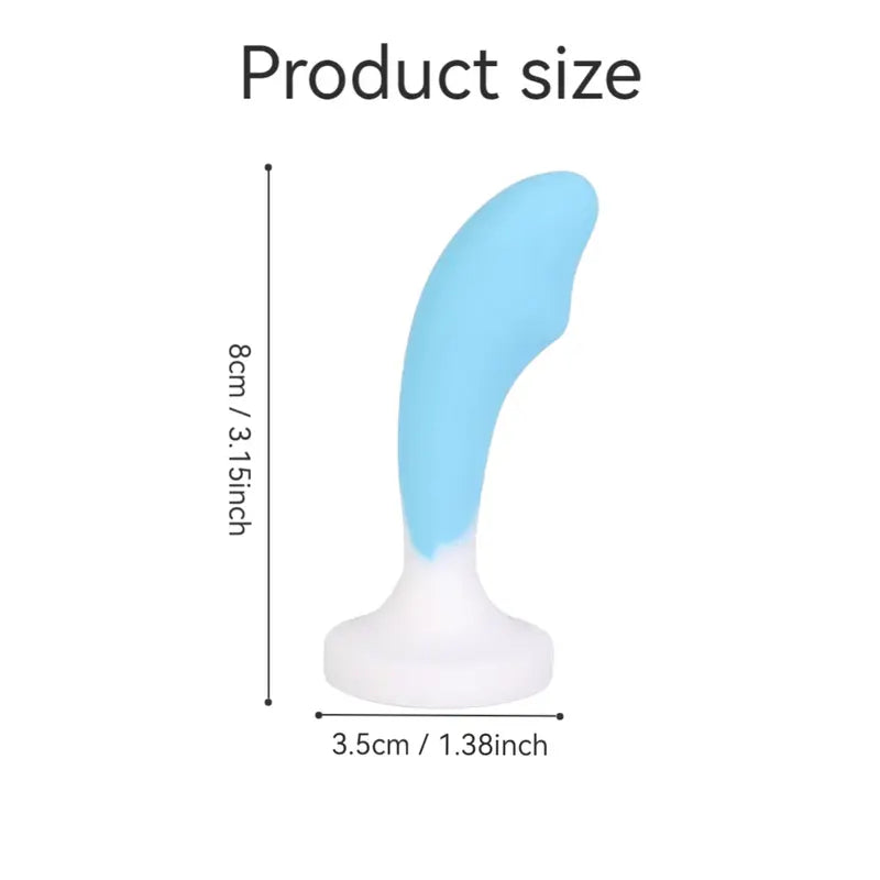 3 Colors Small Smooth Silicone Anal Plug With Gem Base For Beginners