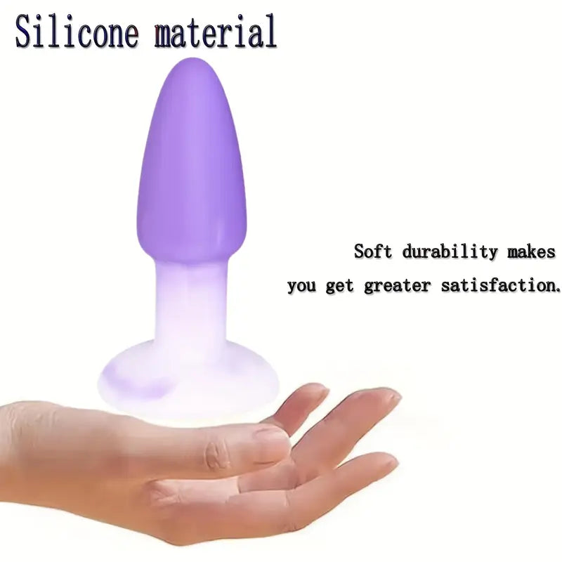 Silicone Anal Plug With Strong Suction Cup Prostate Massager Training