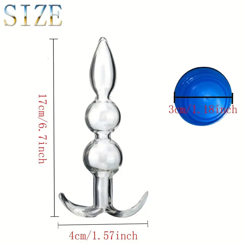 Crystal Glass Anal Plug Clear Hollow Anal Plug Prostate Anus Dilator