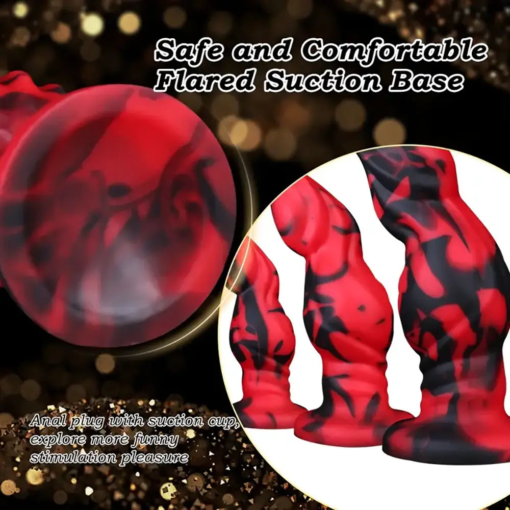 Silicone Anal Plug with Suction Cup Large Dildo Butt Plug For Beginners