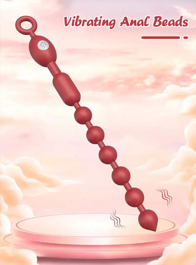 Anal Vibrator Anal Beads Balls Butt Plug Soft Silicone Vibrating Anal Beads