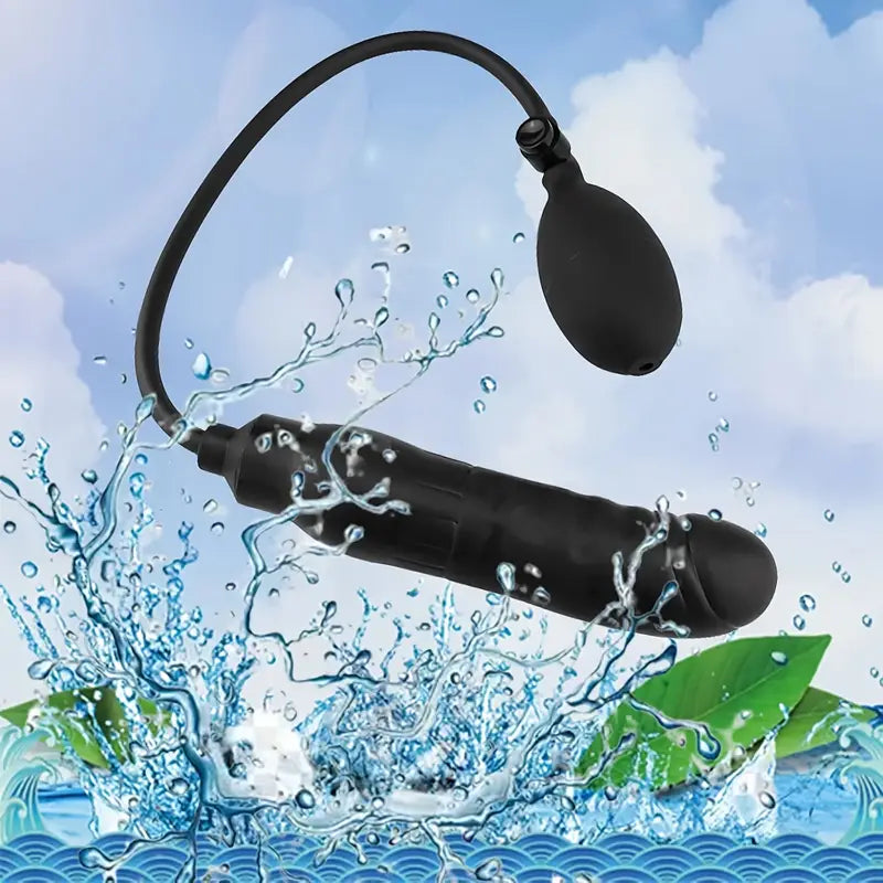 Inflatable Dildo Anal Plug With Pump SM Anal Plug Expansion Training