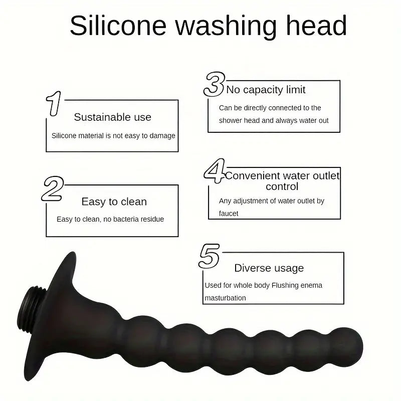 Douche Nozzle Vaginal Cleansing Shower Head Anus Clean Enema Cleaner