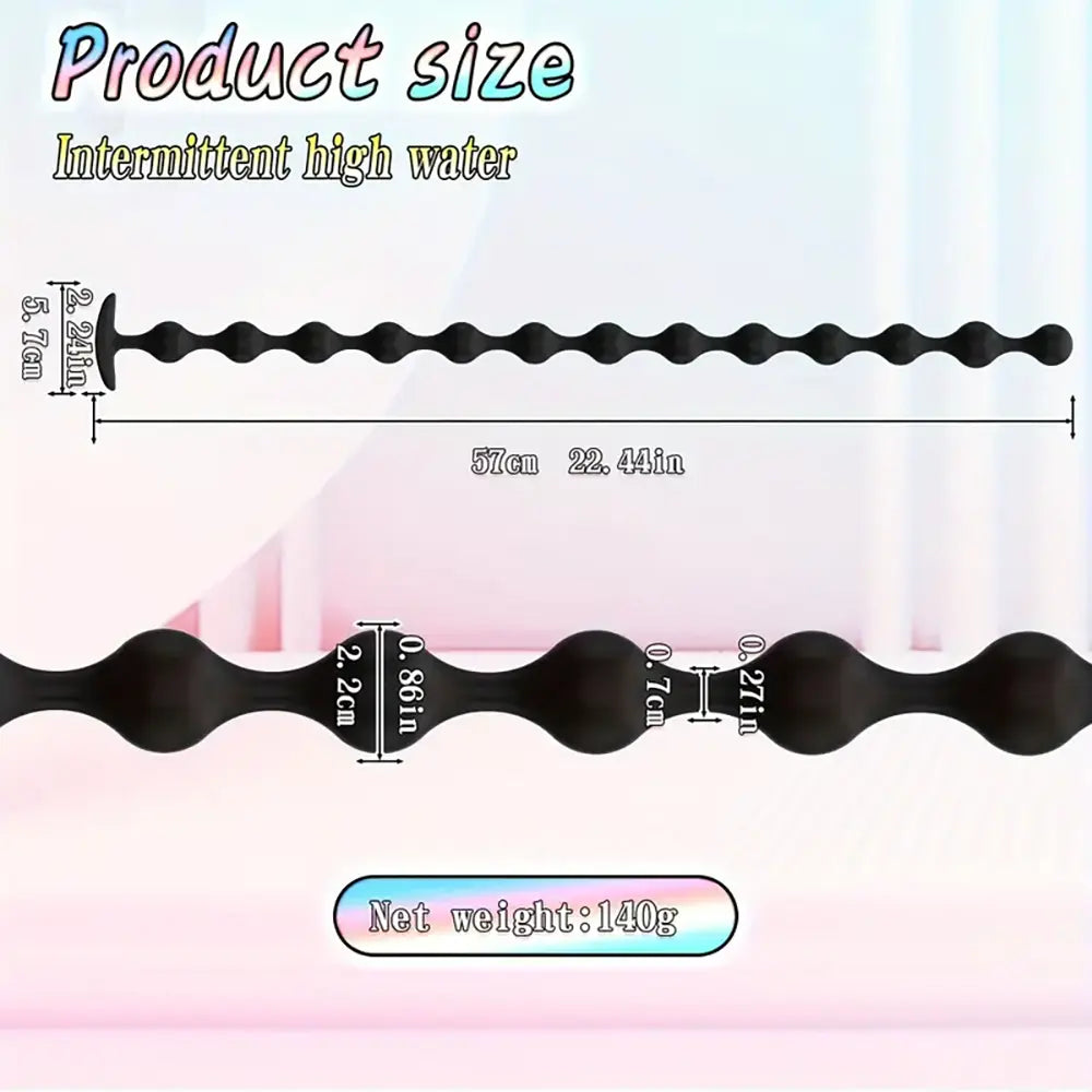 22.44in Silicone Beads Butt Plug Anal Bead Anal Sex Toy For Female