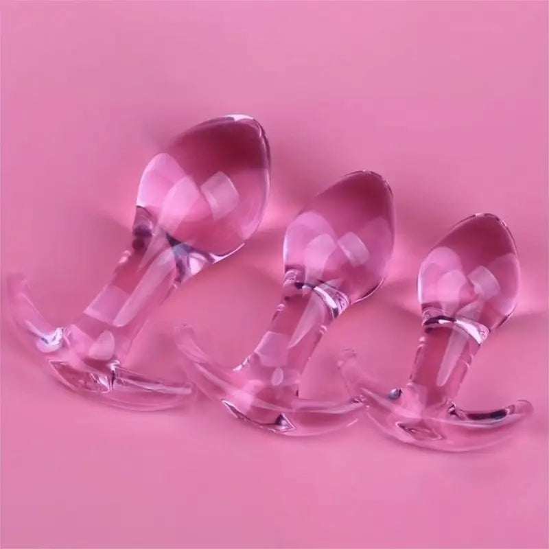 Crystal Glass Anal Plug Adult Erotic Toy Prostate Massage Anal Trainer
