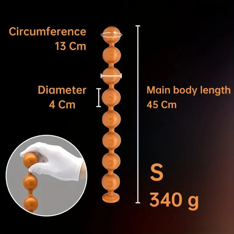 Soft Silicone Adult Pull Beads Extra Long Non-Invasive Anal Sex Toy