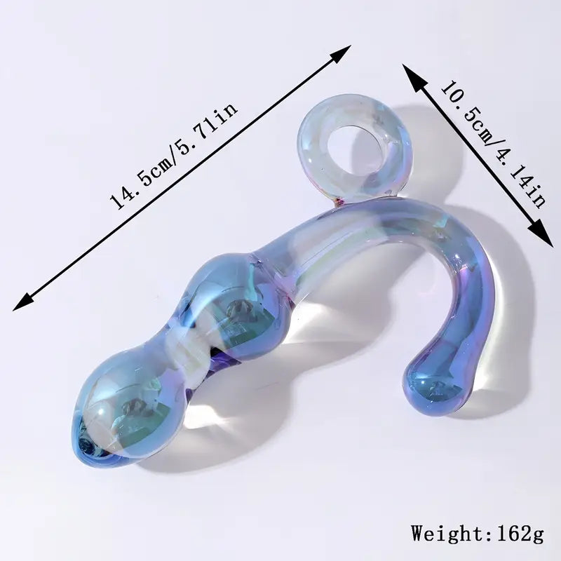 Anal Probe Manual Adult Pleasure Massager Transparent Glass Butt Plug