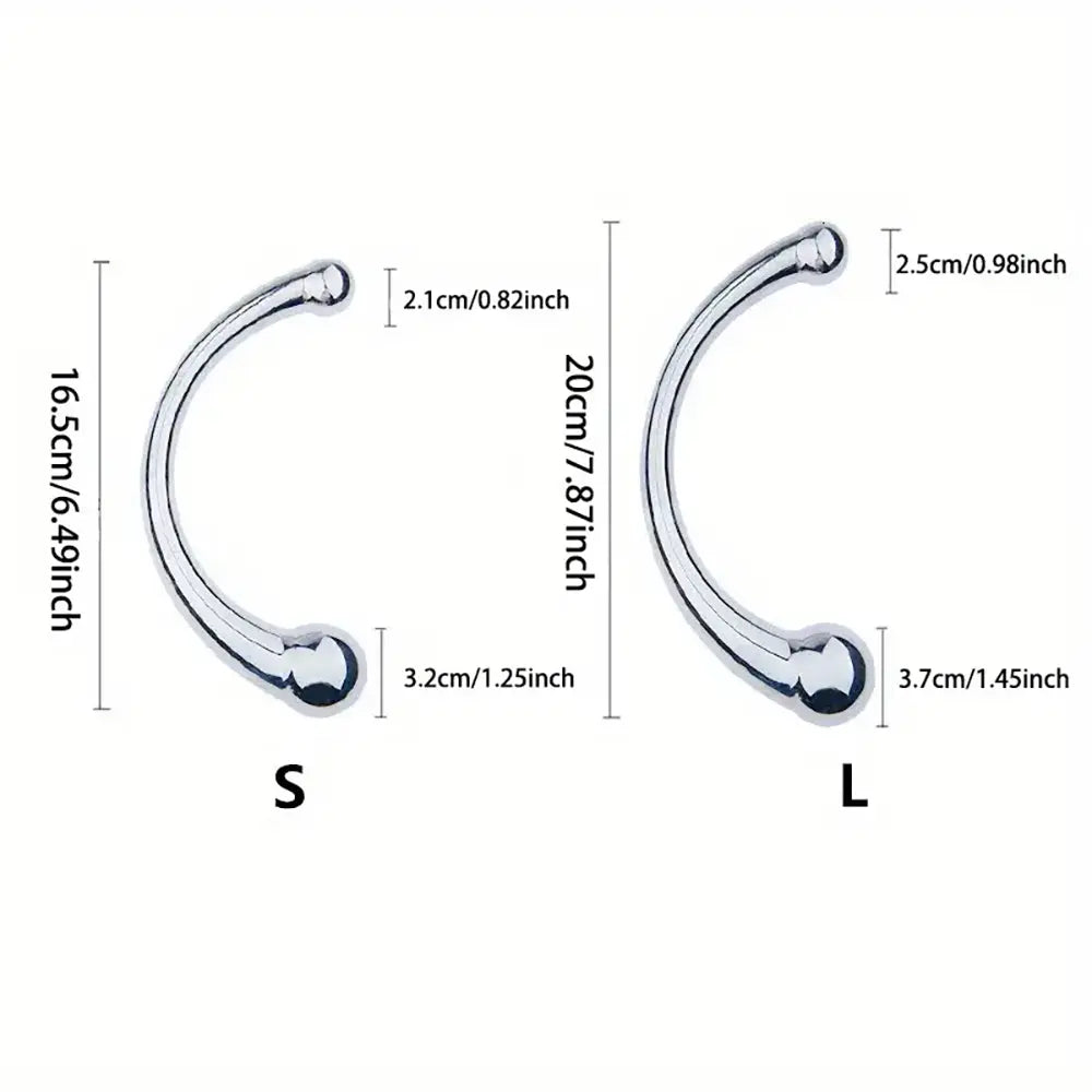 Double Ended Stainless Steel Anal Plug G Spot Prostate Massage Stick