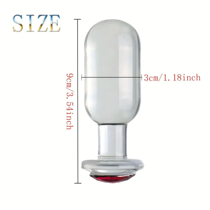 Crystal Glass Anal Plug With Luxury Jewelry Butt Plug Fetish Anus Stimulation